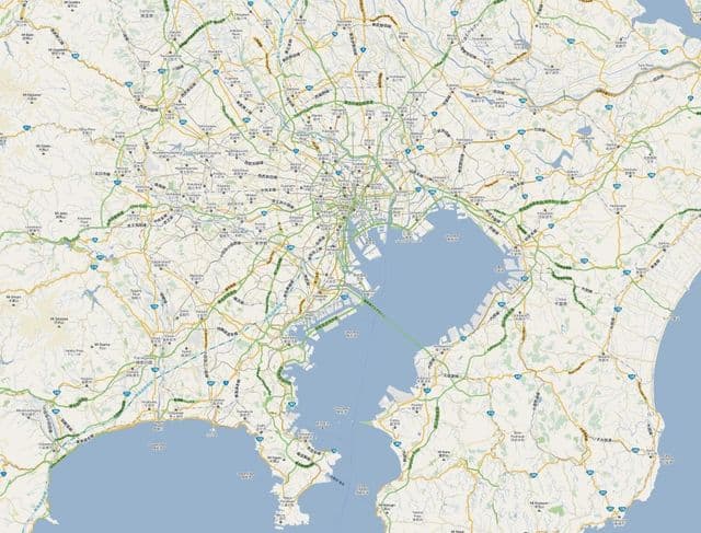 Mapa das estradas de Tóquio